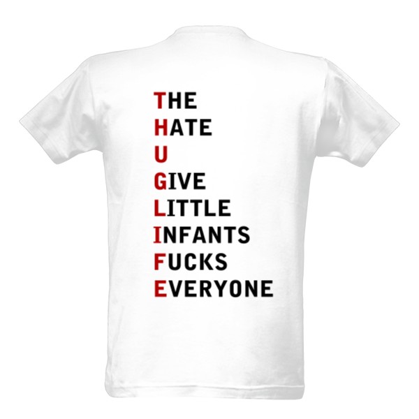 Tričko Thug Life - 2pac - oboustranné - bílé